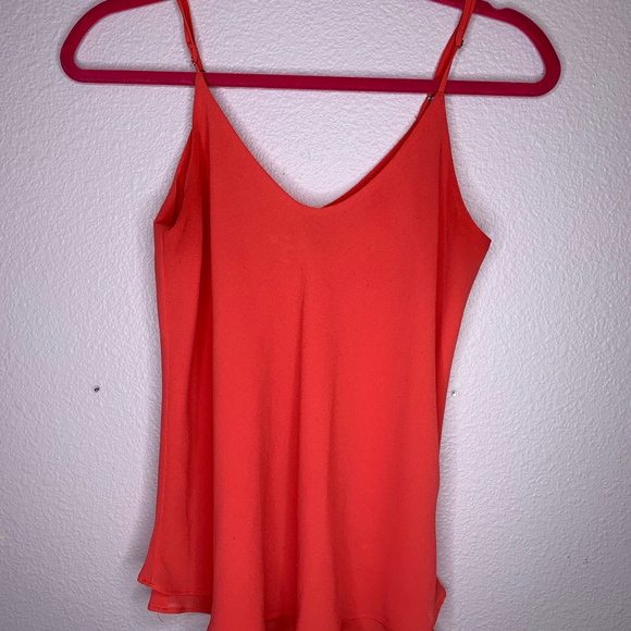 Orange Strap Chiffon Blouse - Picture 1 of 2